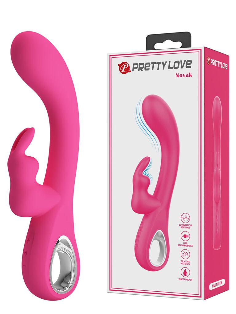 Vibrator za dvostruku stimulaciju Novak, 19.8cm, Roze