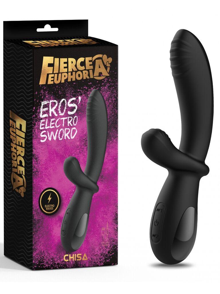 Vibrator Eros' Electro Sword, 19.3cm, Crni