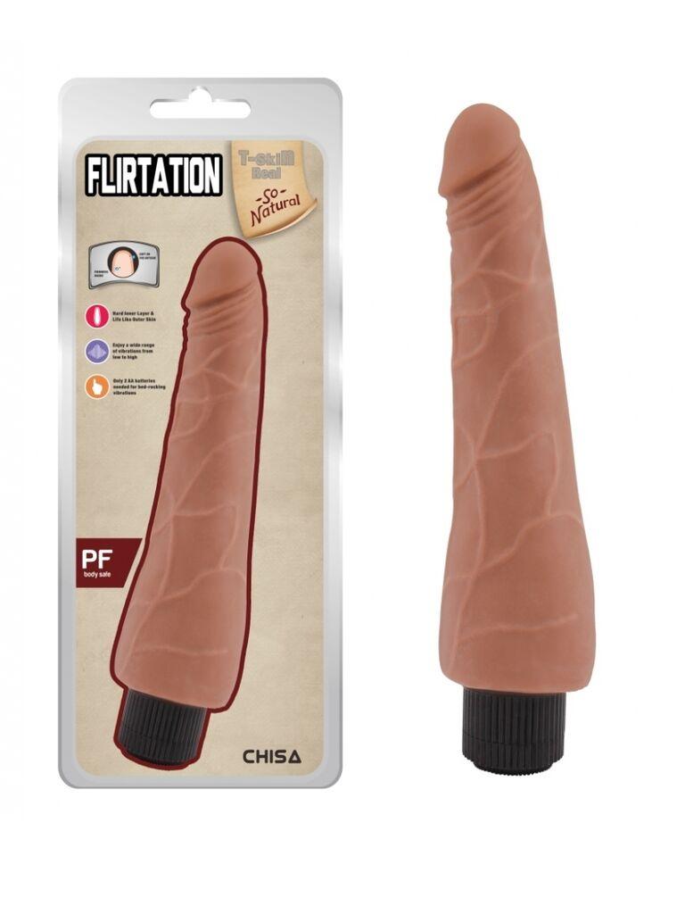 Vibrator Flirtation Latin, 24cm, Boja kože