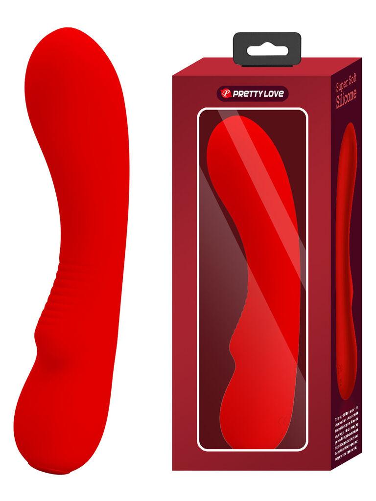 Vibrator Pretty love Matt, 19cm, Crveni