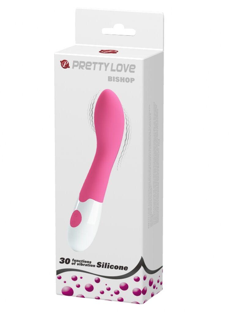 Vibrator za G-tačku Bishop, 19.5cm, Roze