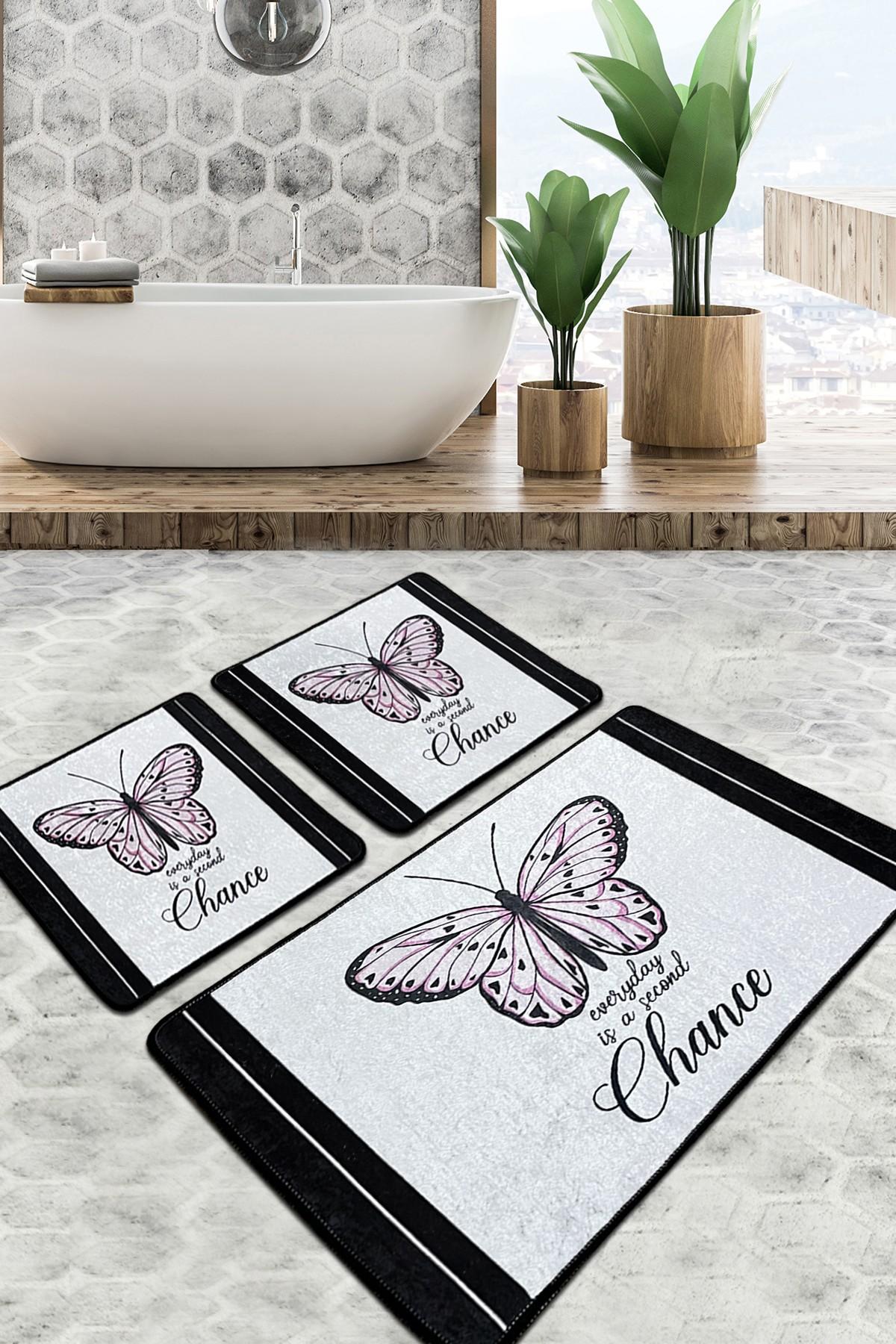 L'essentiel Maison Set 3 prostirke za kupatilo Šareni