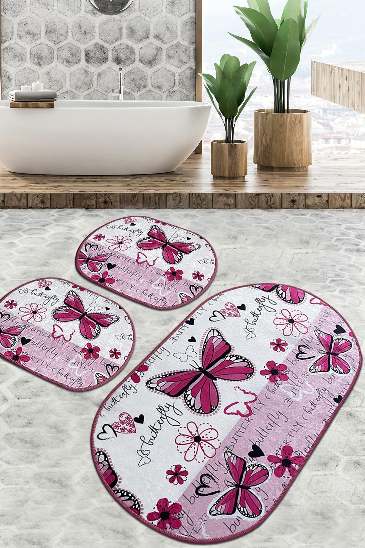 L'essentiel Maison Set 3 prostirke za kupatilo Šareni