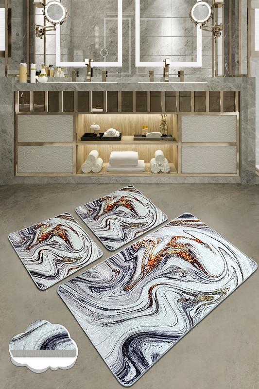 L'essentiel Maison Set 3 prostirke za kupatilo Šareni