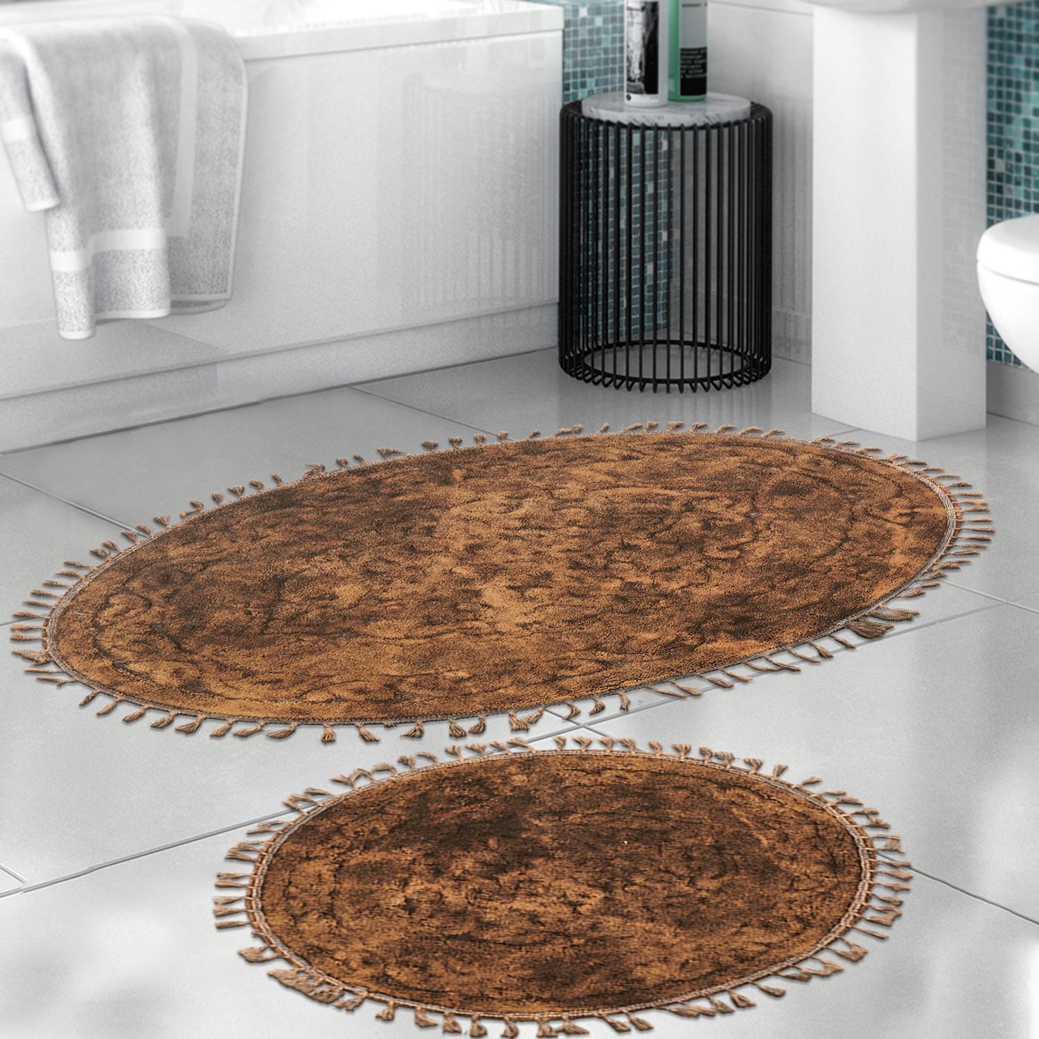 L'essentiel Maison Set 2 prostirke za kupatilo Braon