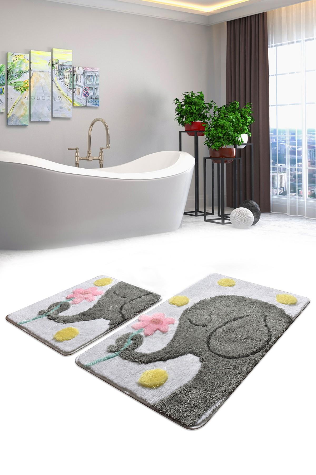 L'essentiel Maison Set 2 prostirke za kupatilo Šareni