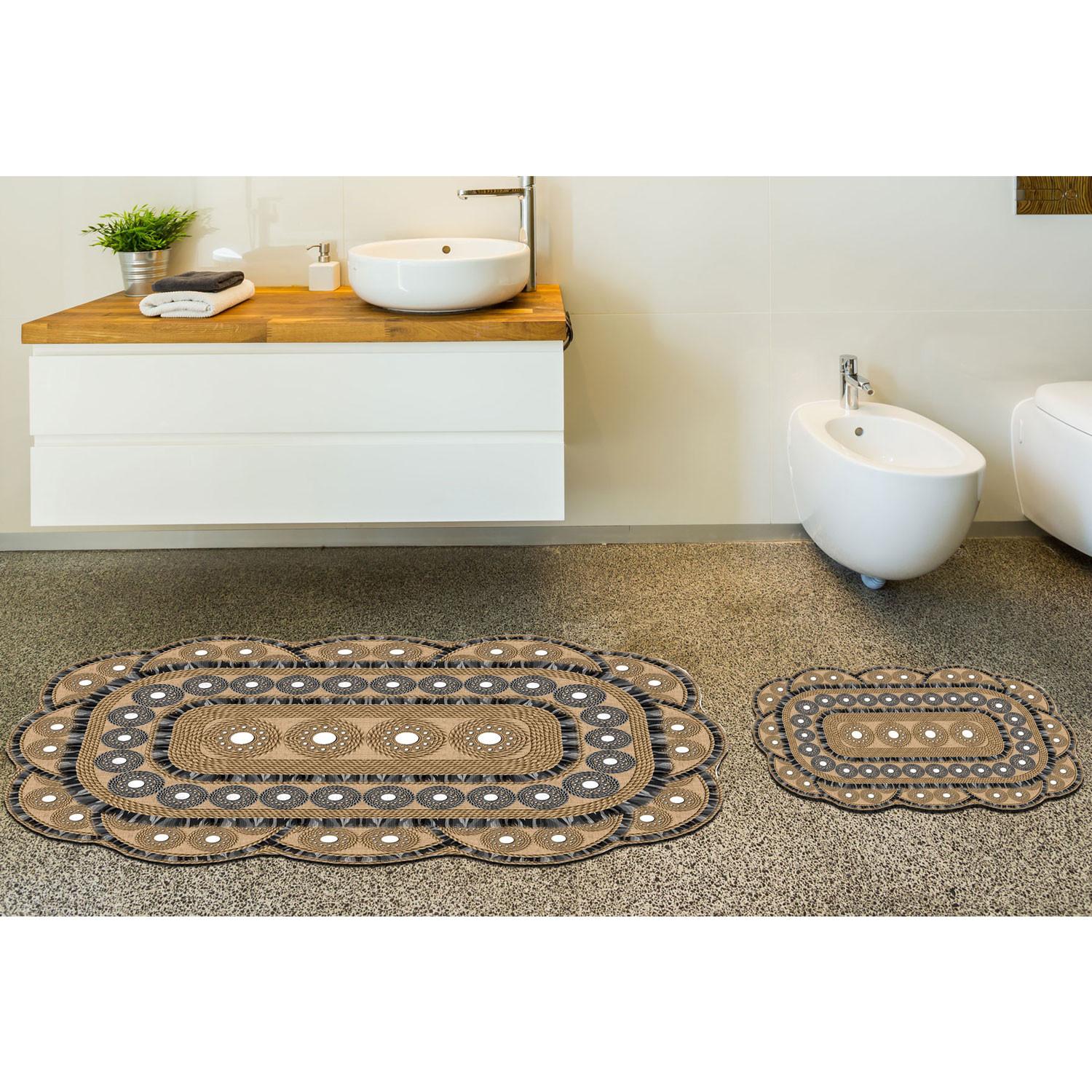 L'essentiel Maison Set 2 prostirke za kupatilo Braon