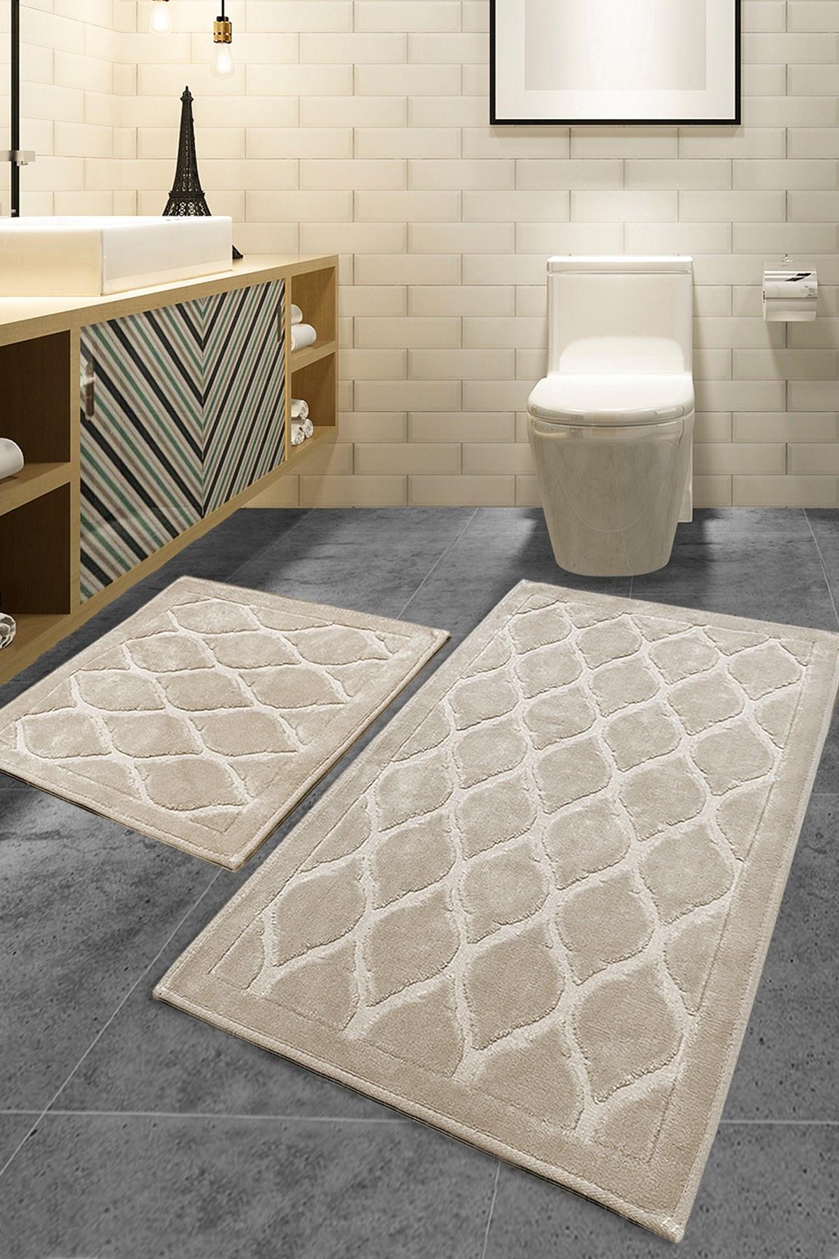 L'essentiel Maison Set 2 prostirke za kupatilo Bež