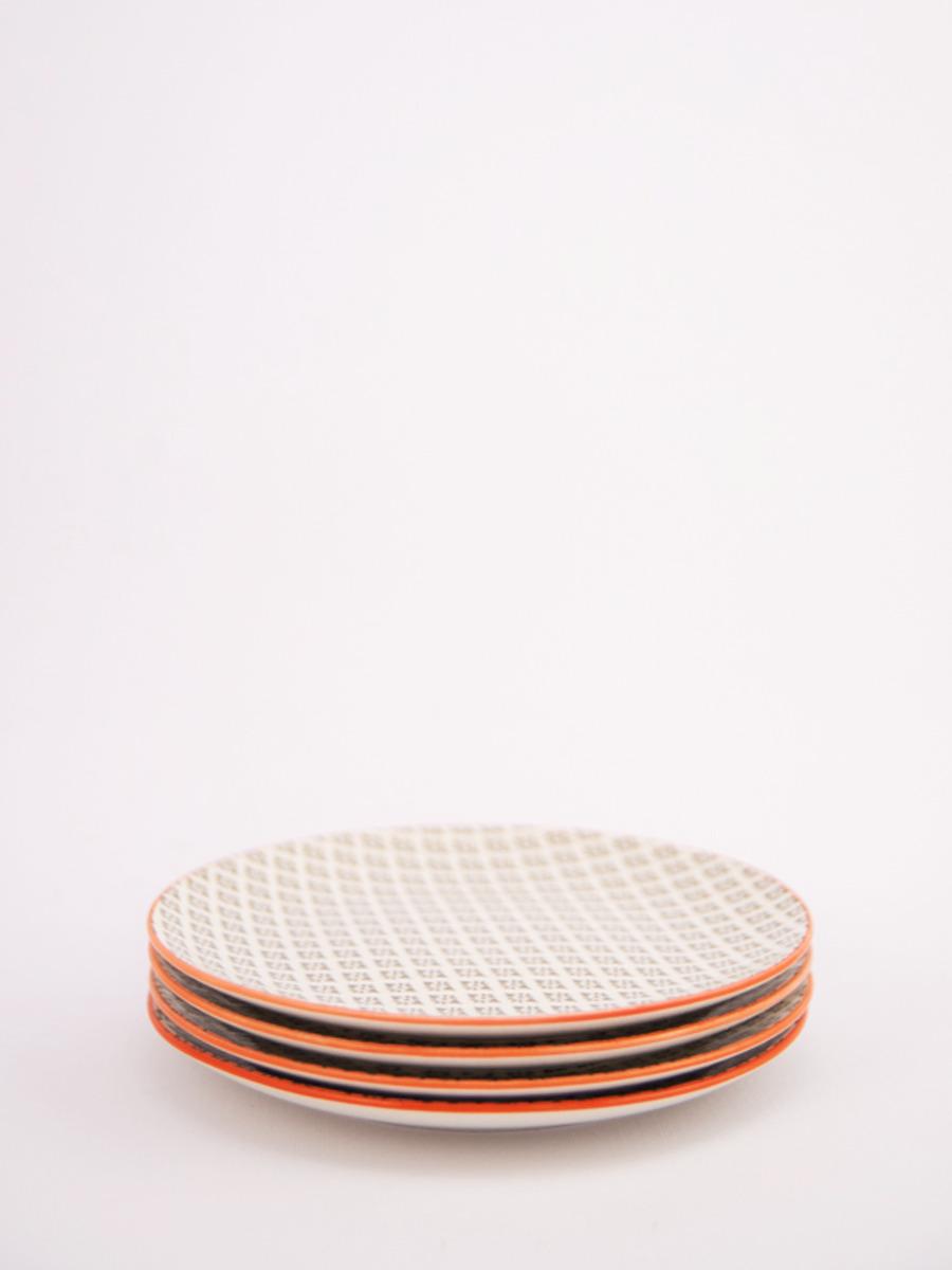 MAISON ADORABLE Dezertni tanjir ORANGE DASH 20 cm, Narandžasti