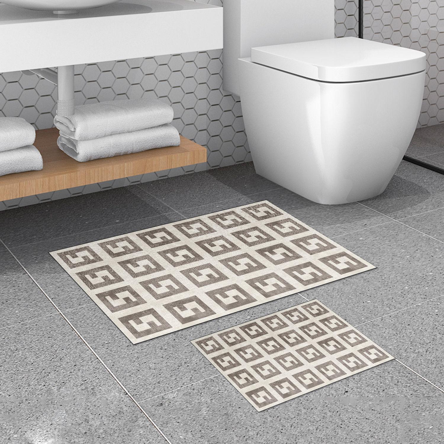 L'essentiel Maison Set 2 prostirke za kupatilo Bež-Krem