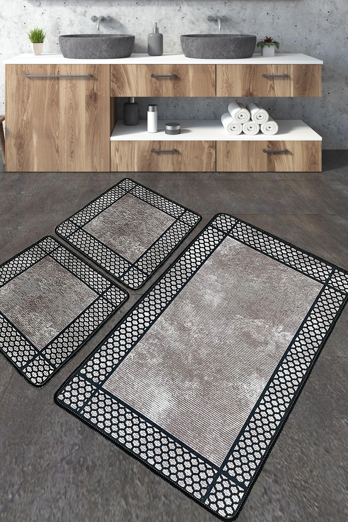 L'essentiel Maison Set 3 prostirke za kupatilo Šareni