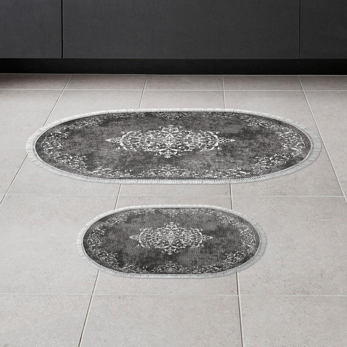 L'essentiel Maison Set 2 prostirke za kupatilo Sivi