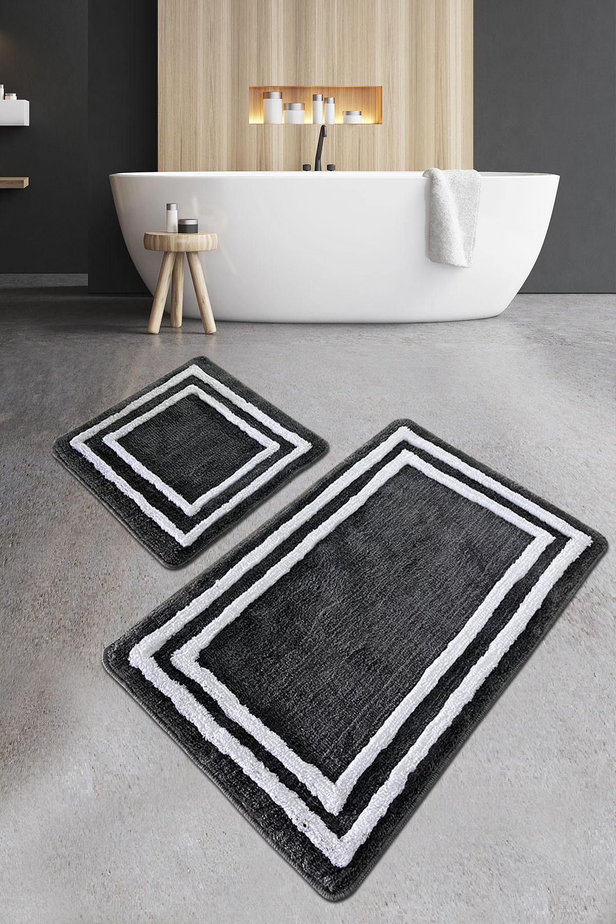 L'essentiel Maison Set 2 prostirke za kupatilo Antracit