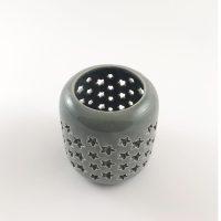 MAISON ADORABLE Keramički svećnjak ZVEZDICA 10 cm, Sivi