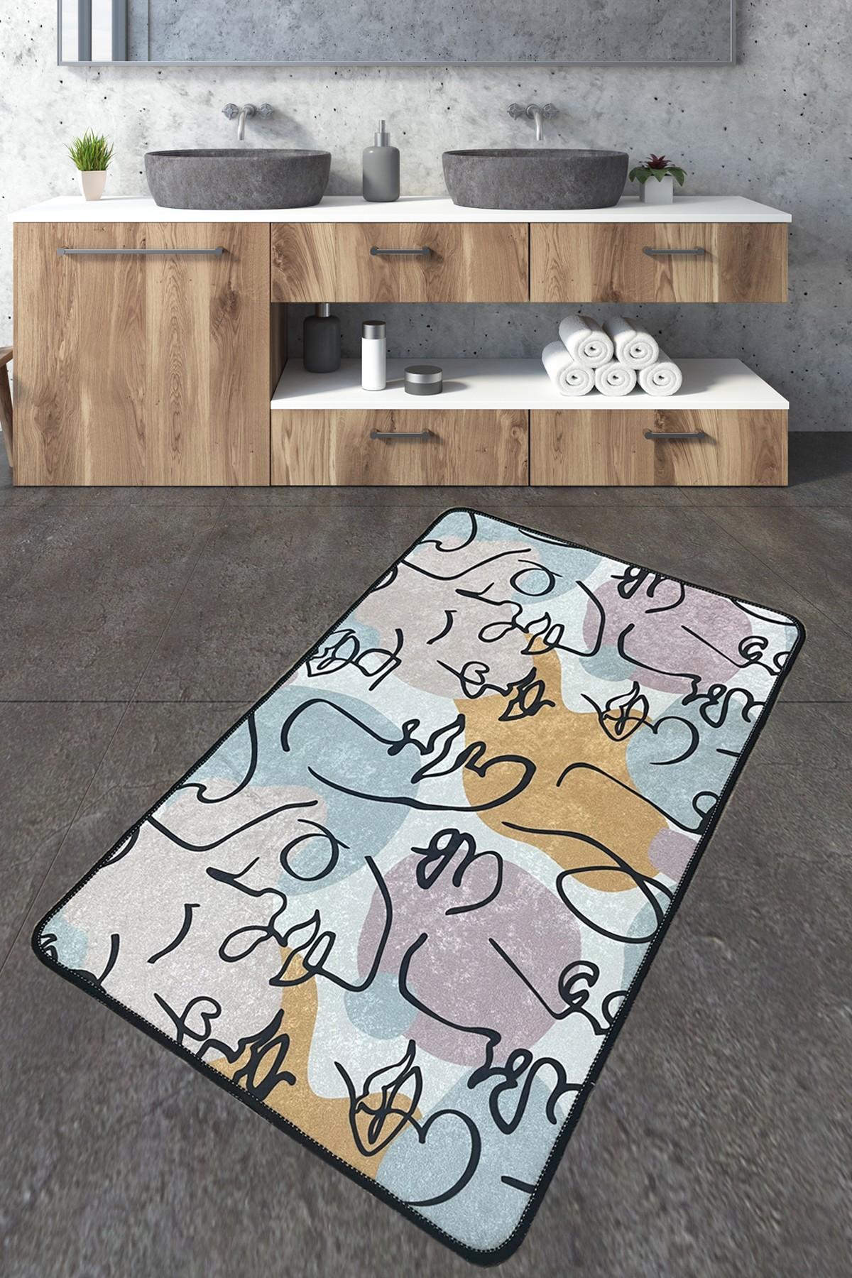 L'essentiel Maison Prostirka za kupatilo 80x100cm Šarena