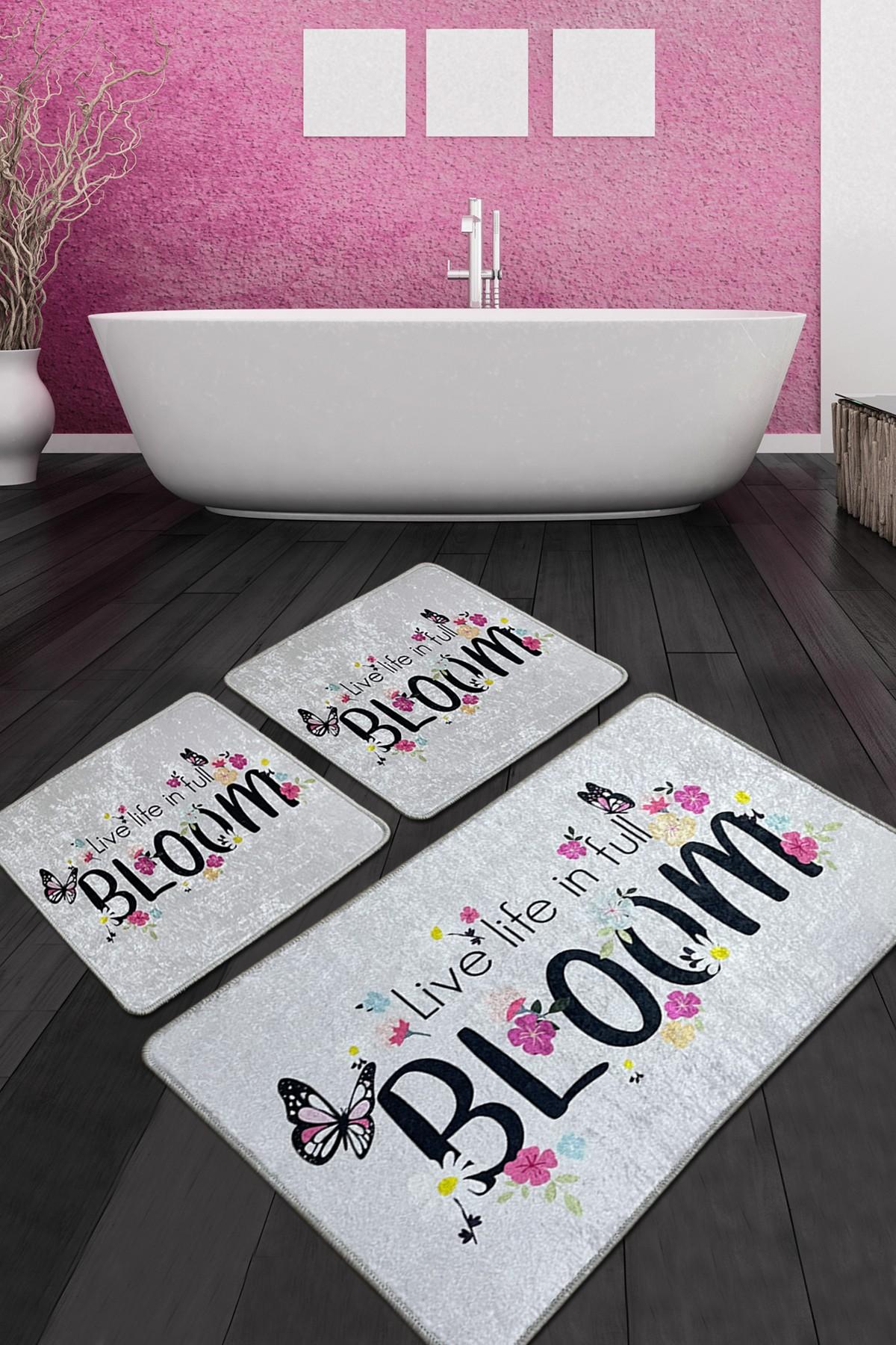 L'essentiel Maison Set 3 prostirke za kupatilo Šareni