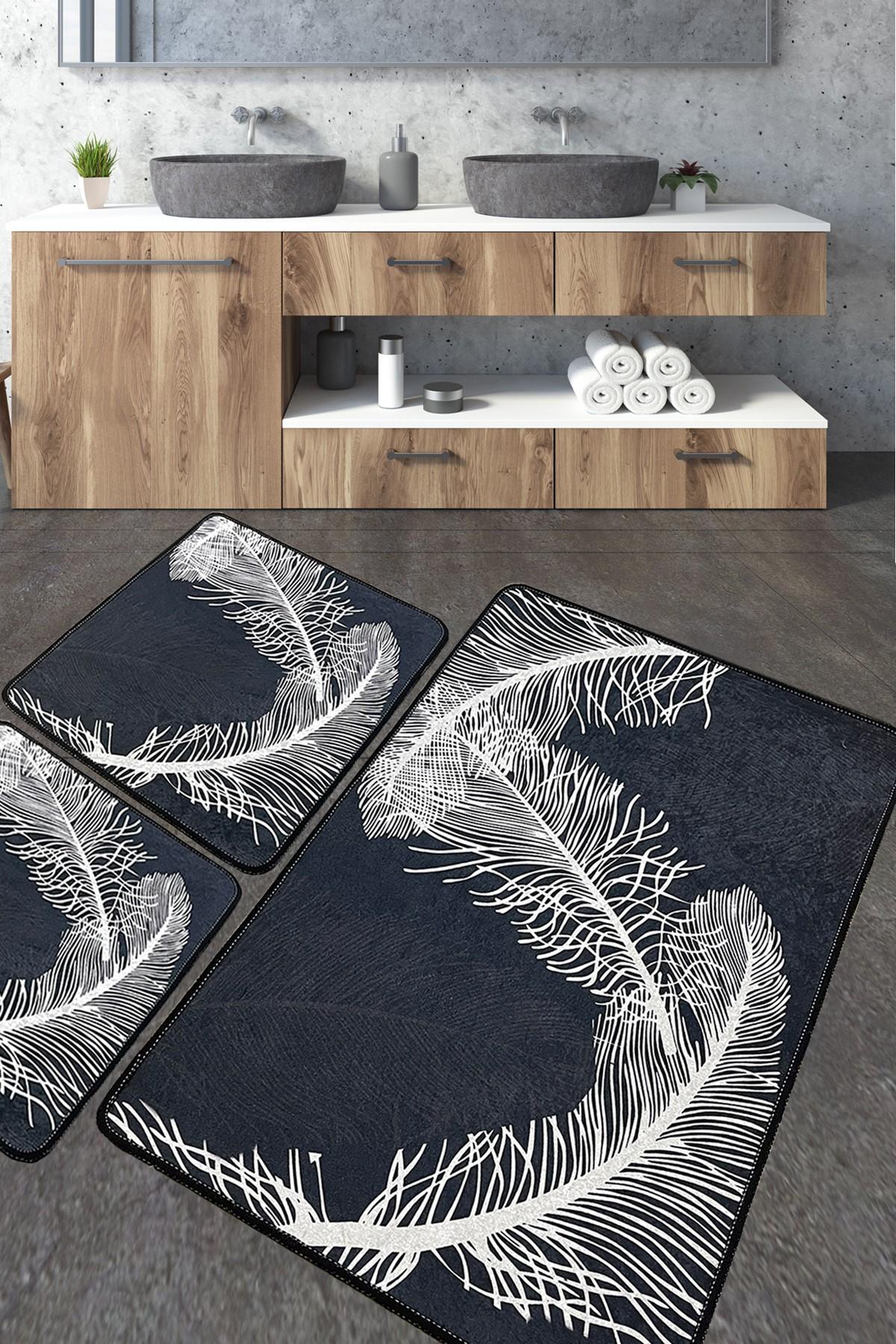 L'essentiel Maison Set 3 prostirke za kupatilo Šareni