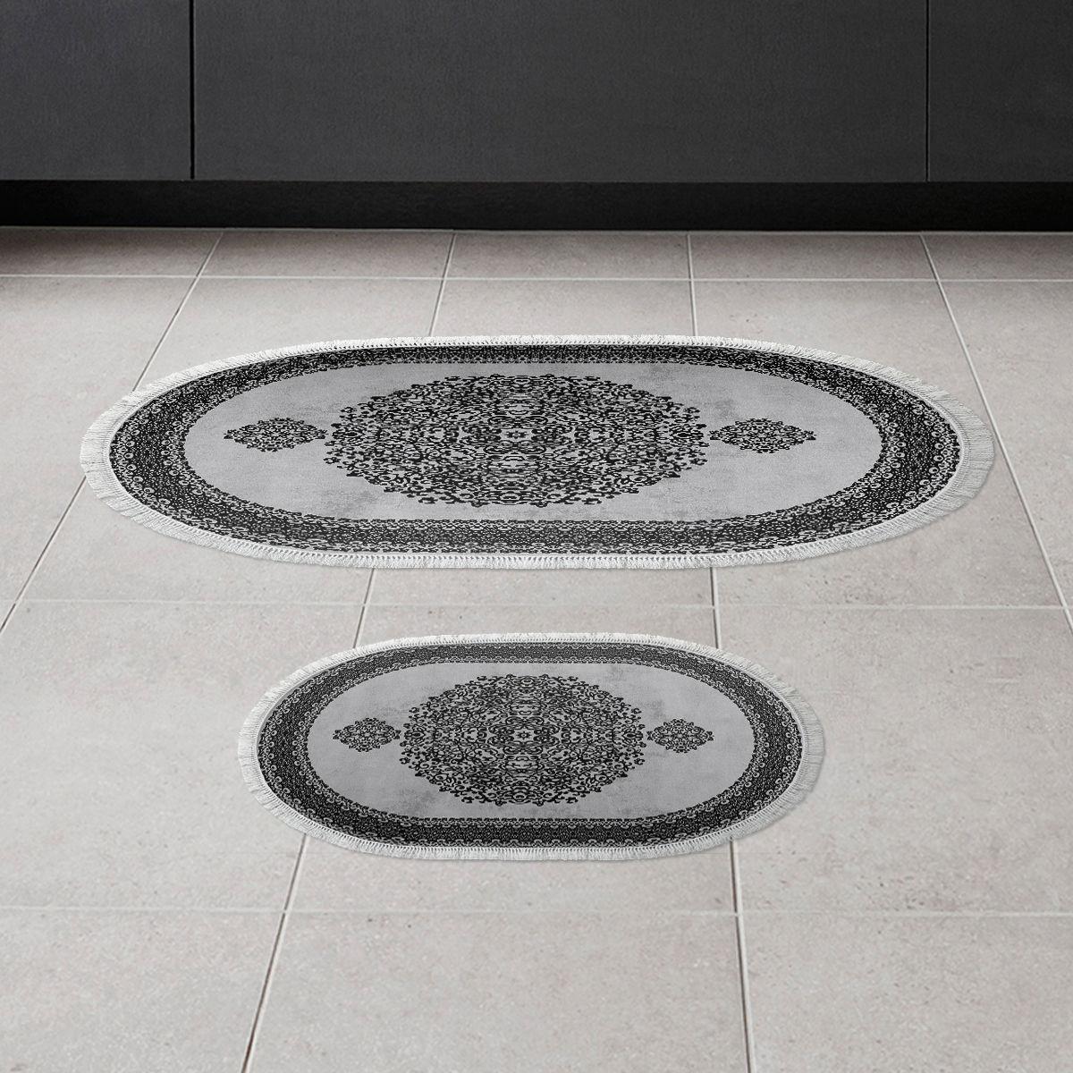 L'essentiel Maison Set 2 prostirke za kupatilo Sivi