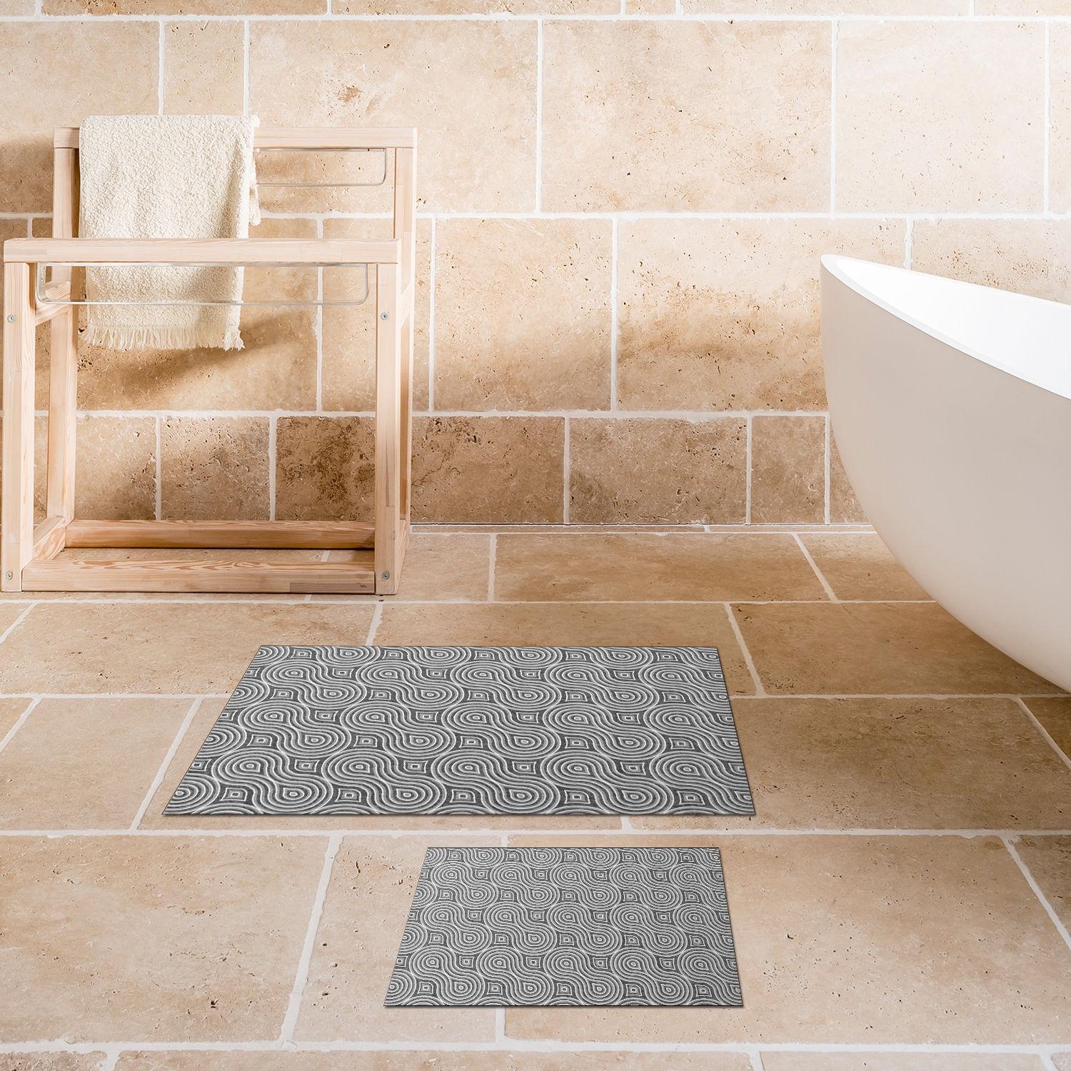 L'essentiel Maison Set 2 prostirke za kupatilo Sivi