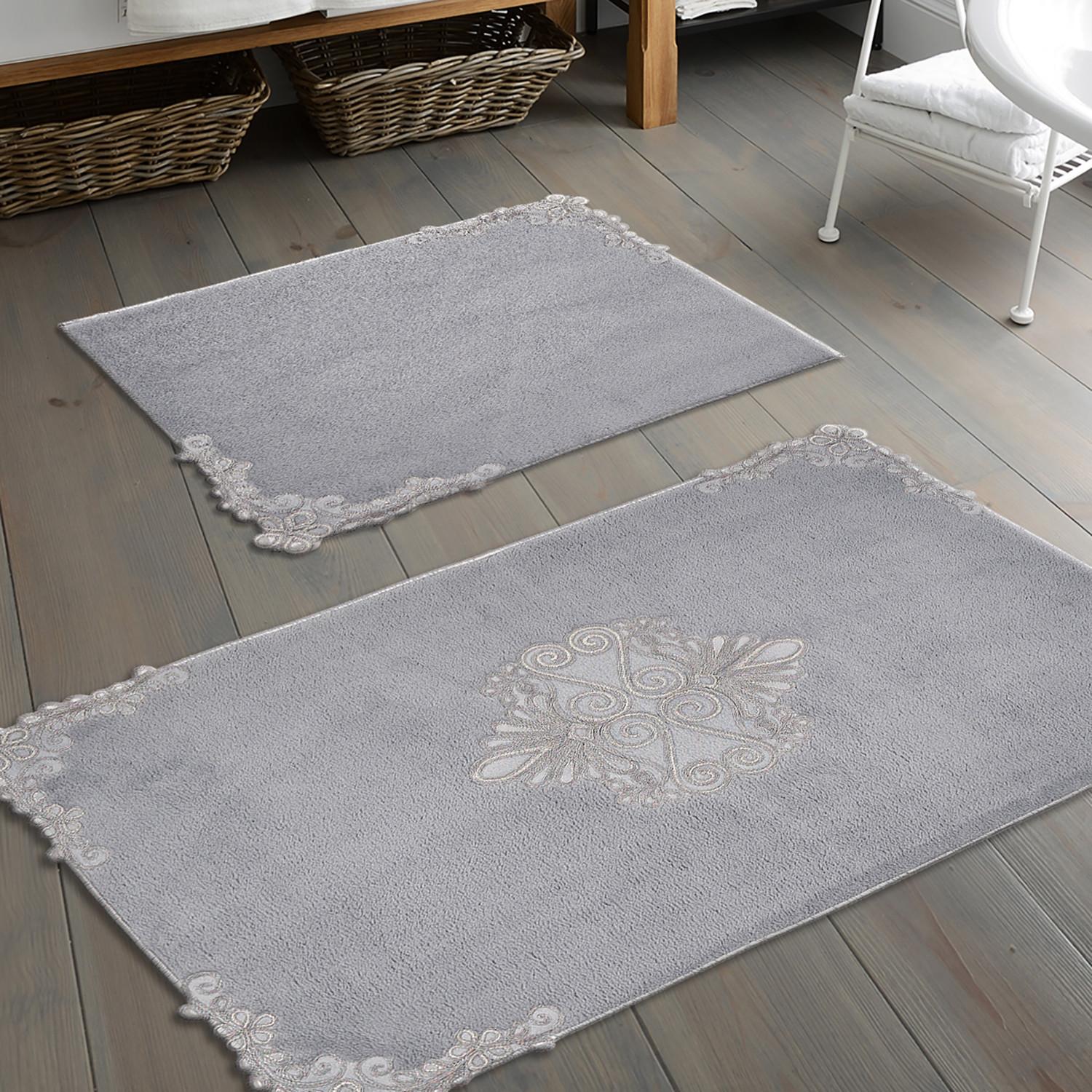 L'essentiel Maison Set 2 prostirke za kupatilo Sivi