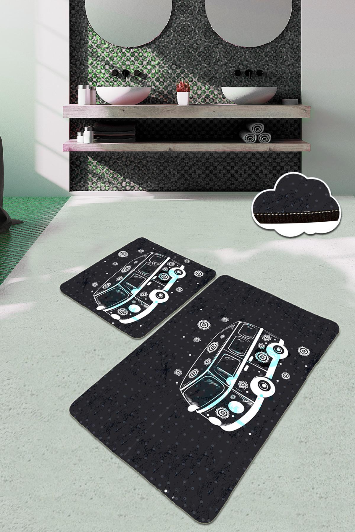 L'essentiel Maison Set 2 prostirke za kupatilo Šareni