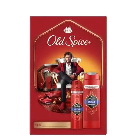 Old spice Muški kozmetički set  Captain, Gel za tuširanje 250 ml i Dezodorans 150 ml