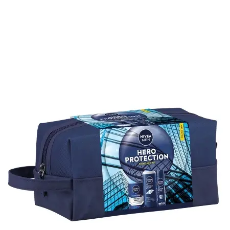 Nivea Muški kozmetički set Hero protection, Dezodorans 150ml + gel za tuširanje 250ml + after shave 100ml