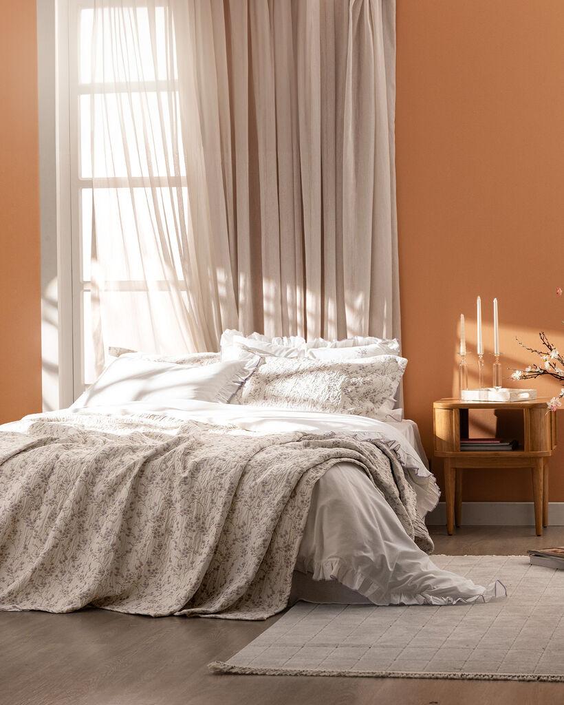 Madame Coco Komplet posteljina sa prekrivačem Marseille, 200x220cm, Belo-ljubičasta