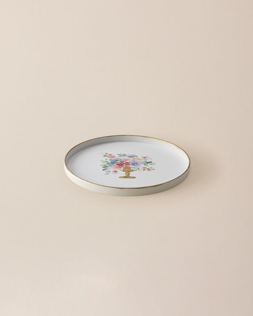 Madame Coco Poslužavnik Leroy, 22 cm, Beli