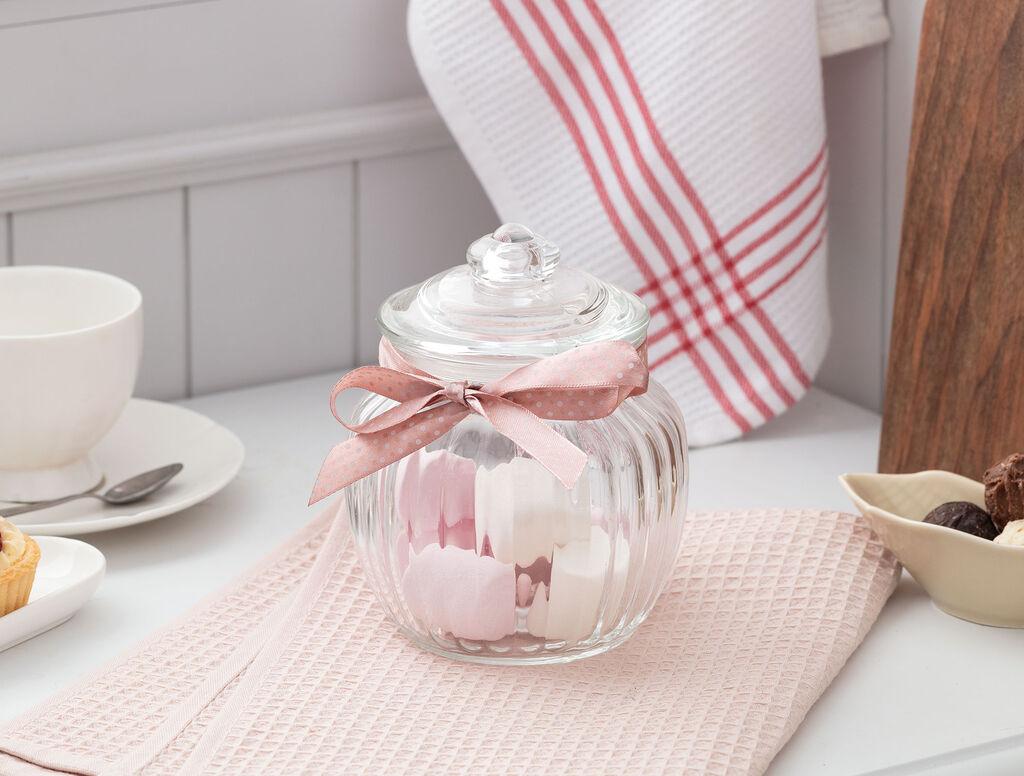 Madame Coco Staklena tegla sa poklopcem Odetta, 630 ml, Providna