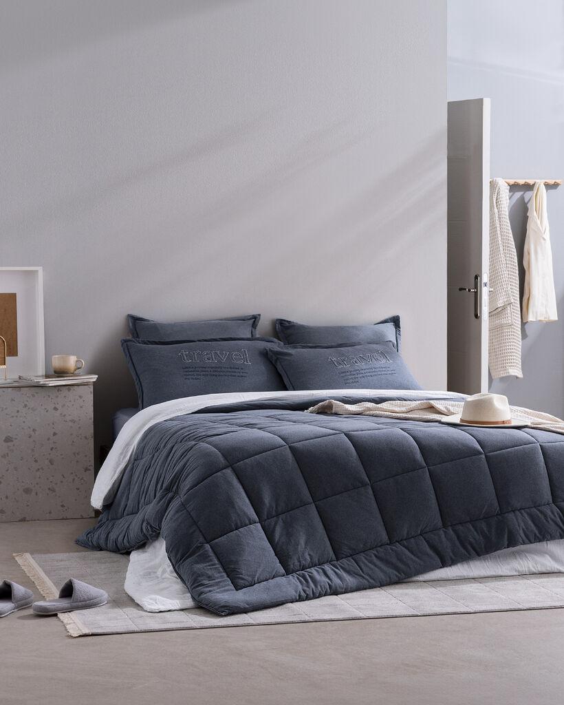 Madame Coco Komplet posteljina sa prekrivačem Bobigny Supersoft, 195x215cm, Teget