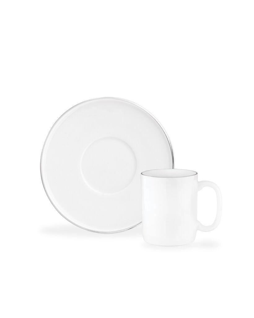 Madame Coco Set šolja za kafu sa tacnama Lumora, 100 ml, 6 delova, Beli