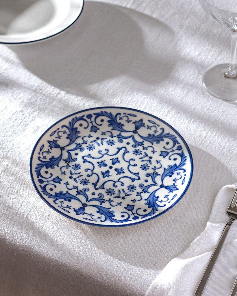 Madame Coco Tanjir za desert Reve Bleu, 19 cm, Plavo-beli