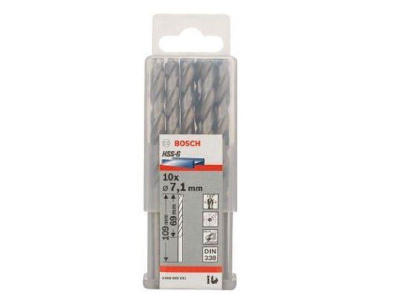 Bosch Burgija za metal HSS-G, DIN 338, 7.1x69x109 mm, 10 komada