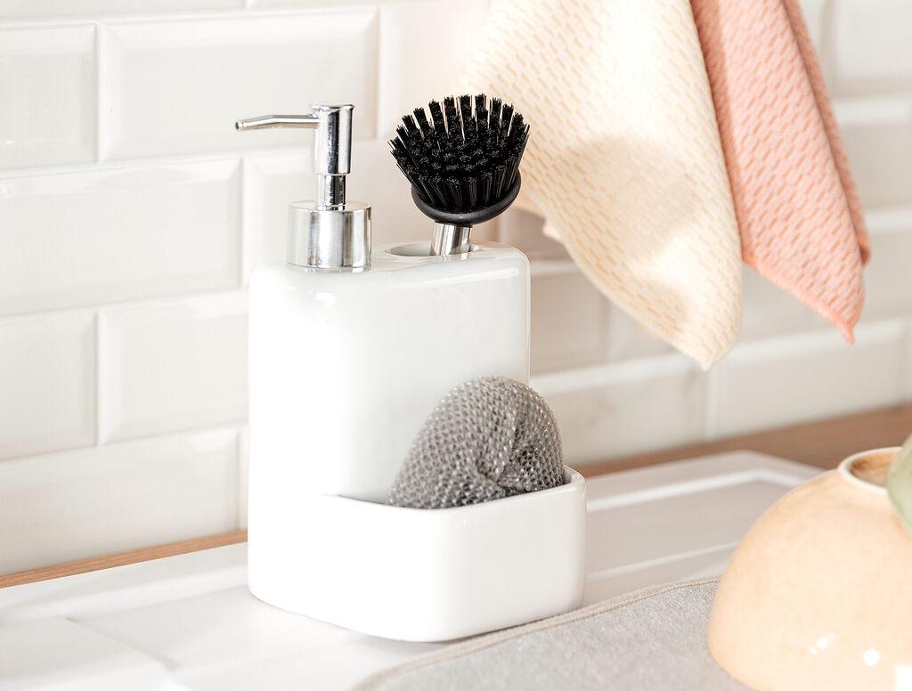 Madame Coco Dispenser za losion sa četkom Andre, 12x11x20cm, Beli