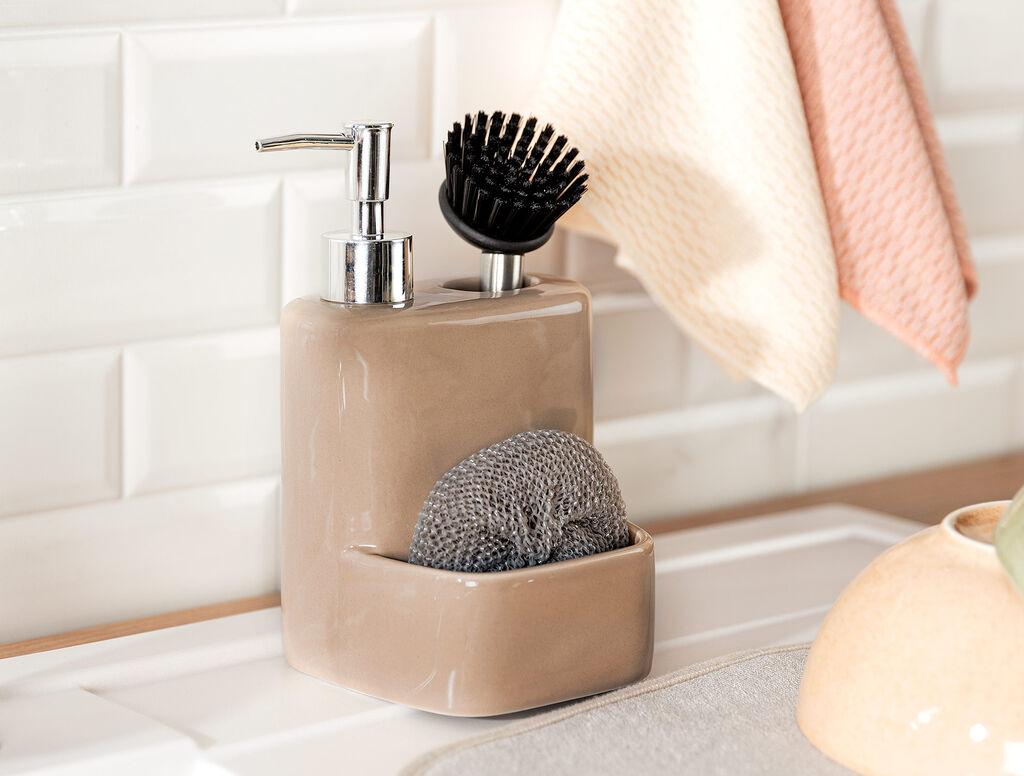 Madame Coco Dispenser za losion sa četkom Andre, 12x11x20cm, Svetlobraon