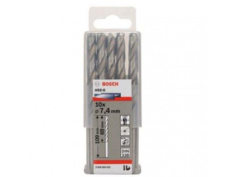 Bosch Burgija za metal HSS-G, DIN 338, 7.4x69x109 mm, 10 komada