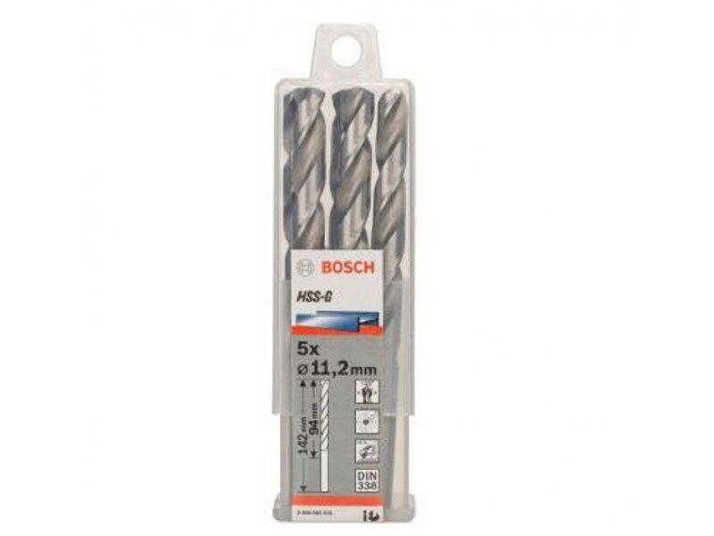 Bosch Burgija za metal HSS-G, DIN 338, 11.2x94x142mm, 5 komada