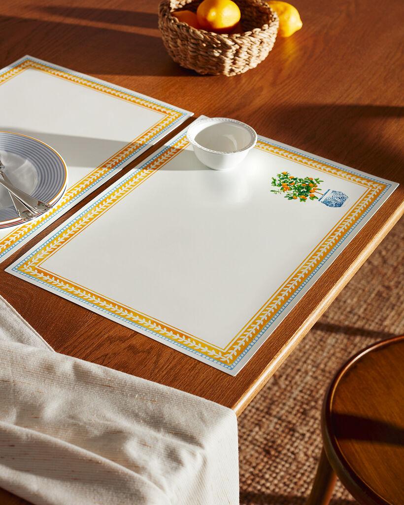 Madame Coco Podmetač za sto Oranger, 42x29cm, Belo-žuti