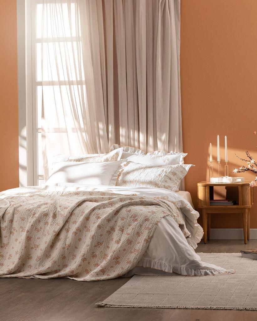 Madame Coco Komplet posteljina sa prekrivačem Julien, 200x220cm, Belo-roze