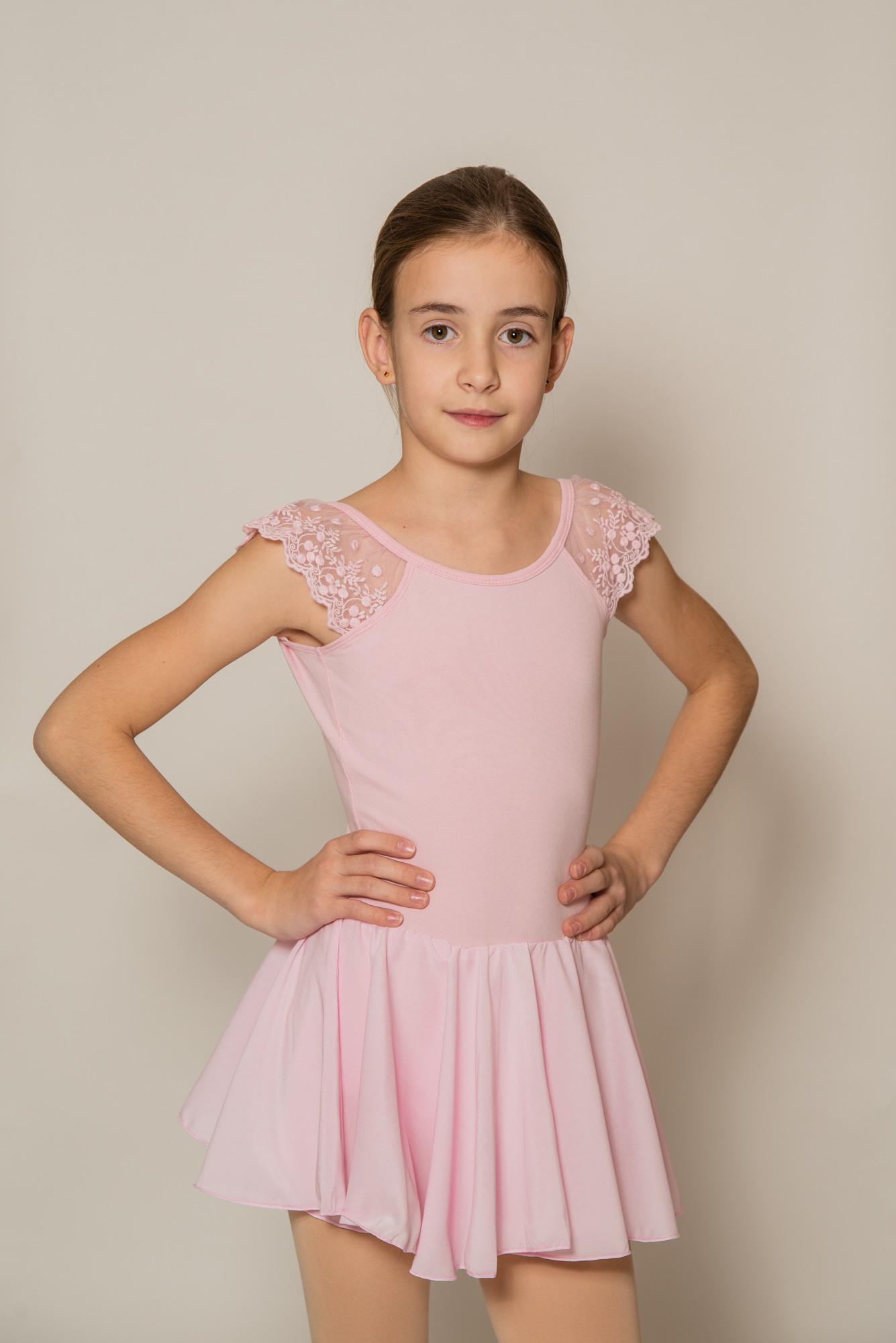 GALA UNIQ Triko sa suknjom za balet za devojčice 1937P, Roze