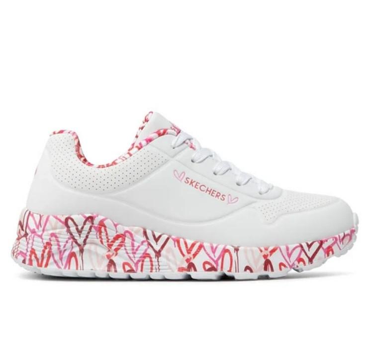 SKECHERS Patike za devojčice UNO LITE bele