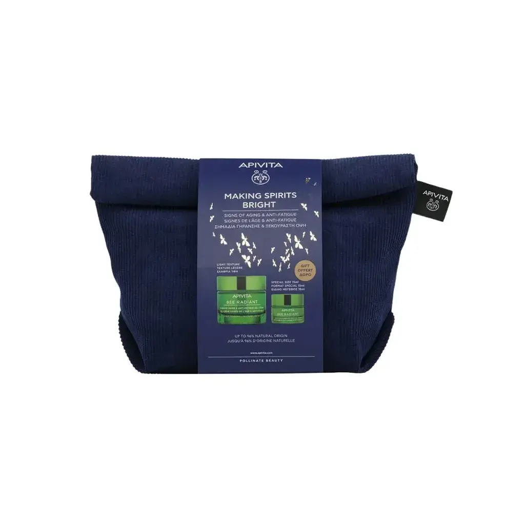 Apivita Set za negu lica Gel krema Bee Radiant, 50 ml + Noćni balzam Bee Radiant, 15 ml