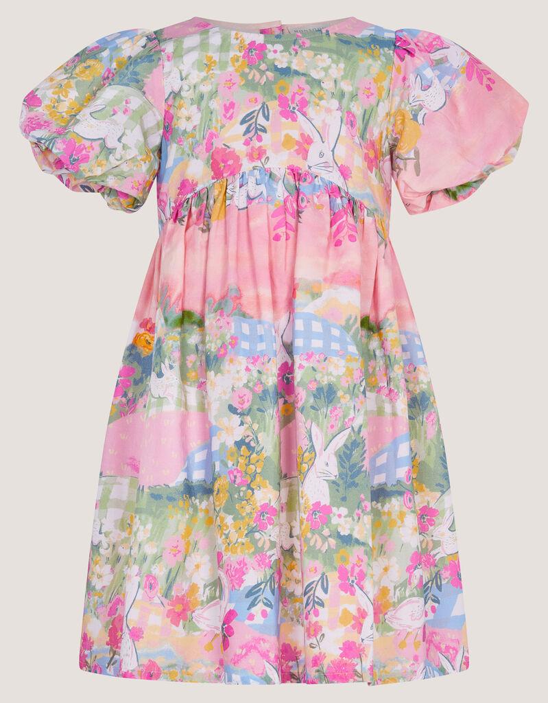 Monsoon Children Haljina za devojčice Bunny Scene, Šarena