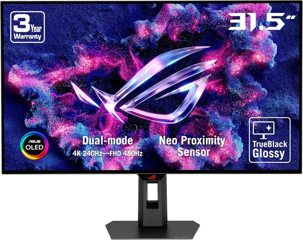 Asus Gaming monitor ROG XG32UCWMG 32"/OLED/3840x2160/240Hz 4K 480Hz FHD/0.03ms/HDMIx2,DP,USB/G-Sync/VESA