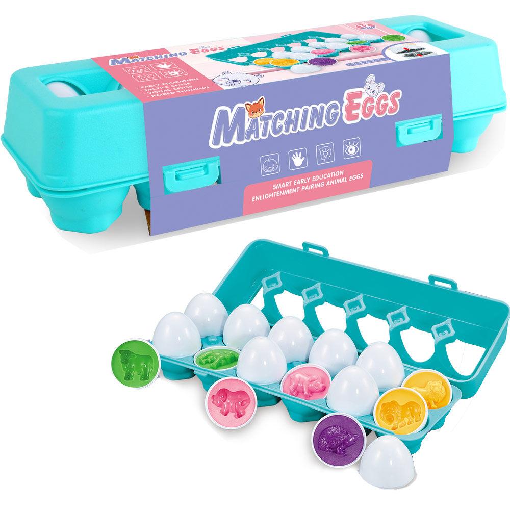 Edukativna igračka Pronađi par Matching Eggs Životinje, 12 delova