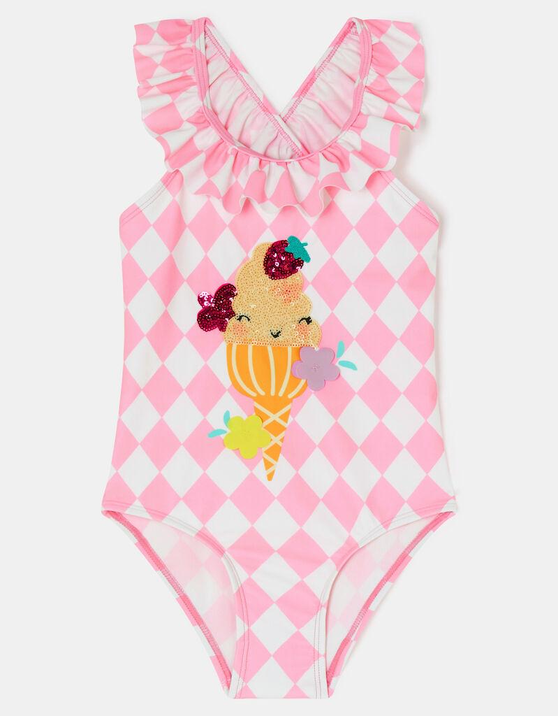 Monsoon Children Kupaći kostim za devojčice, Jednodelni, Roze