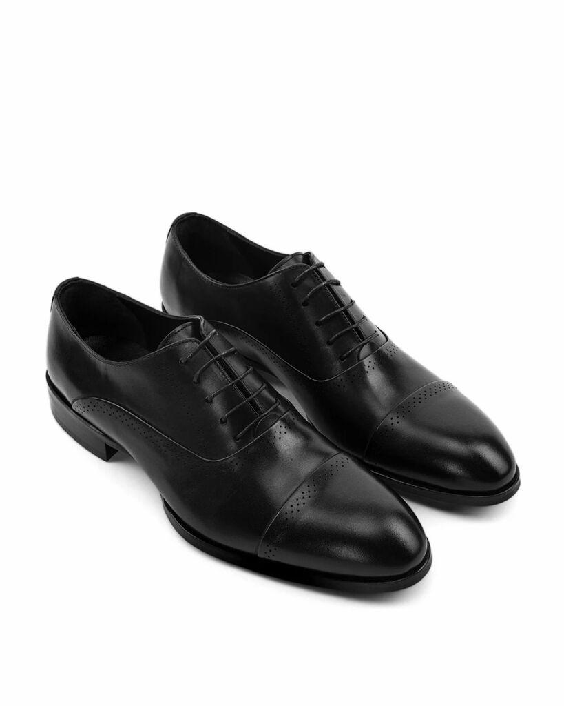 Squareonline Muške elegantne kožne cipele, Crne