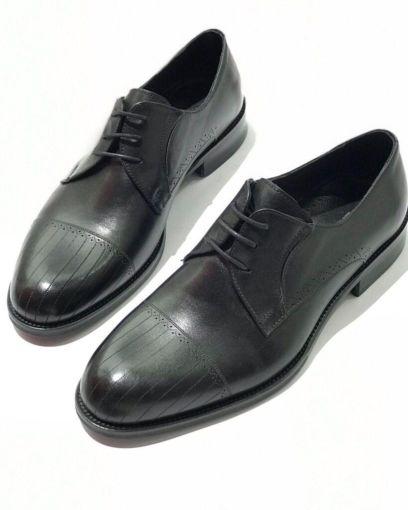 Squareonline Muške elegantne kožne cipele, Crne