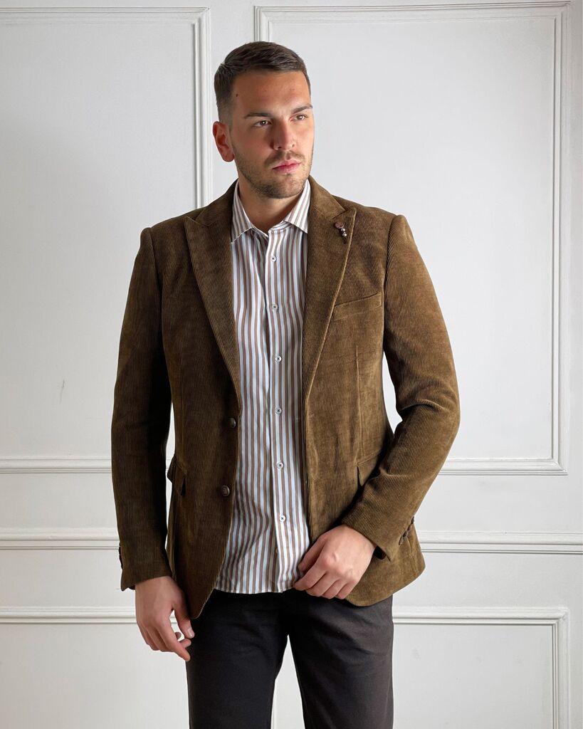 Squareonline Muški sako, Braon